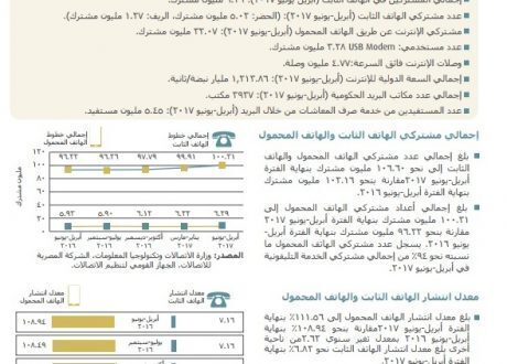 انفوجراف ..تعرف على مؤشرات البنية الاساسية لوزارة الاتصالات