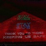 Egypt’s Khufu Pyramid lit up to call on people “stay at home”