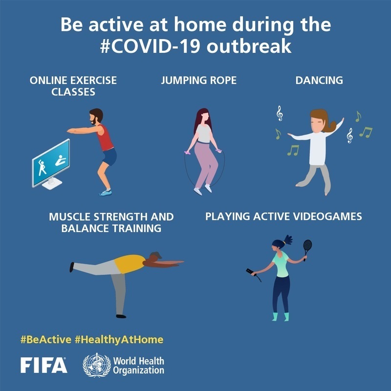 FIFA videos to #BeActive, exercise at home coming soon