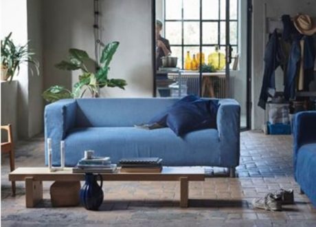 IKEA develops recycled jeans cover for KLIPPAN sofa
