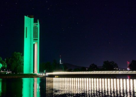 Australia lit up in green to promote “GoGreenForCOP26”
