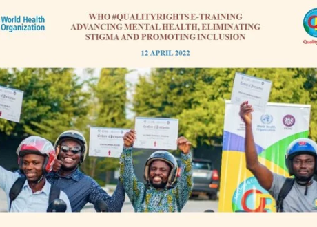 WHO QualityRights e-training on mental health targets training 5 m people by 2024