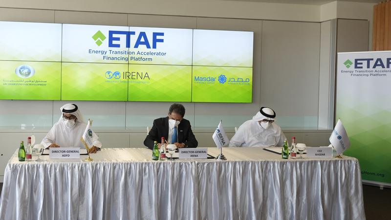 UAE’s ADFD commits $ 400 m to IRENA’s platform