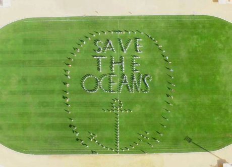 AASTMT’s students from 12 states line up to “Save Our Oceans”
