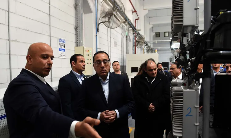 PM inspects first Egyptian firm manufacturing lithium ion battery, electrofitting cars