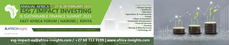Africa ESG, Impact Investing & Sustainable Finance Summit comes on back of COP27