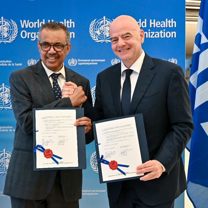 FIFA, WHO extends their cooperation deal to promote health services worldwide