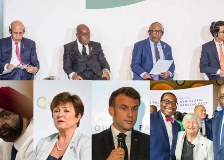 Macron suggests 4 pillars for new global financial pact on climate change