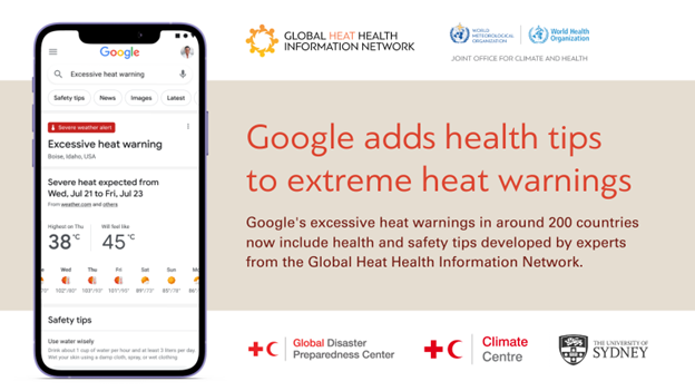 Google users can now get health tips to be safe from extremely hot weather