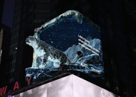 LG campaigns for endangered species on Times Square billboard