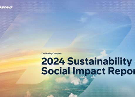 Boeing sustainability report: 39% of energy from renewable resources..$ 60 m in employee donations