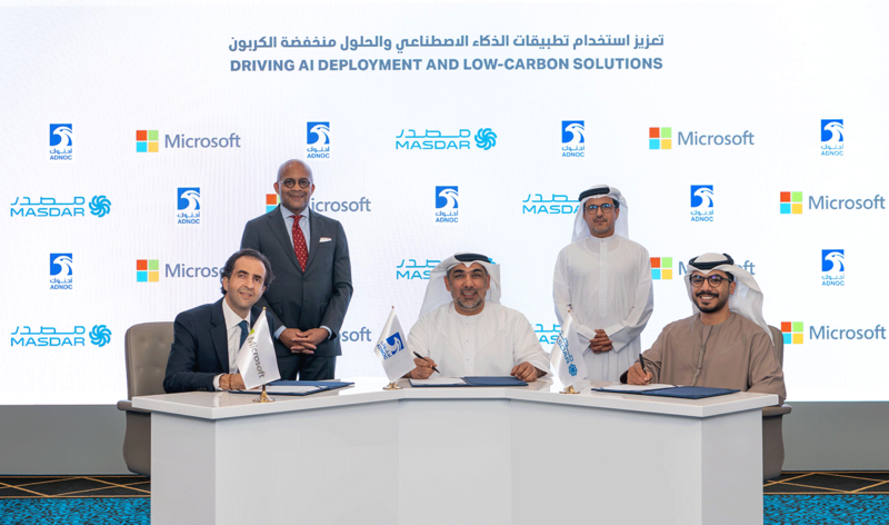 ADNOC, Masdar team  up with Microsoft on AI, low-carbon initiatives in UAE