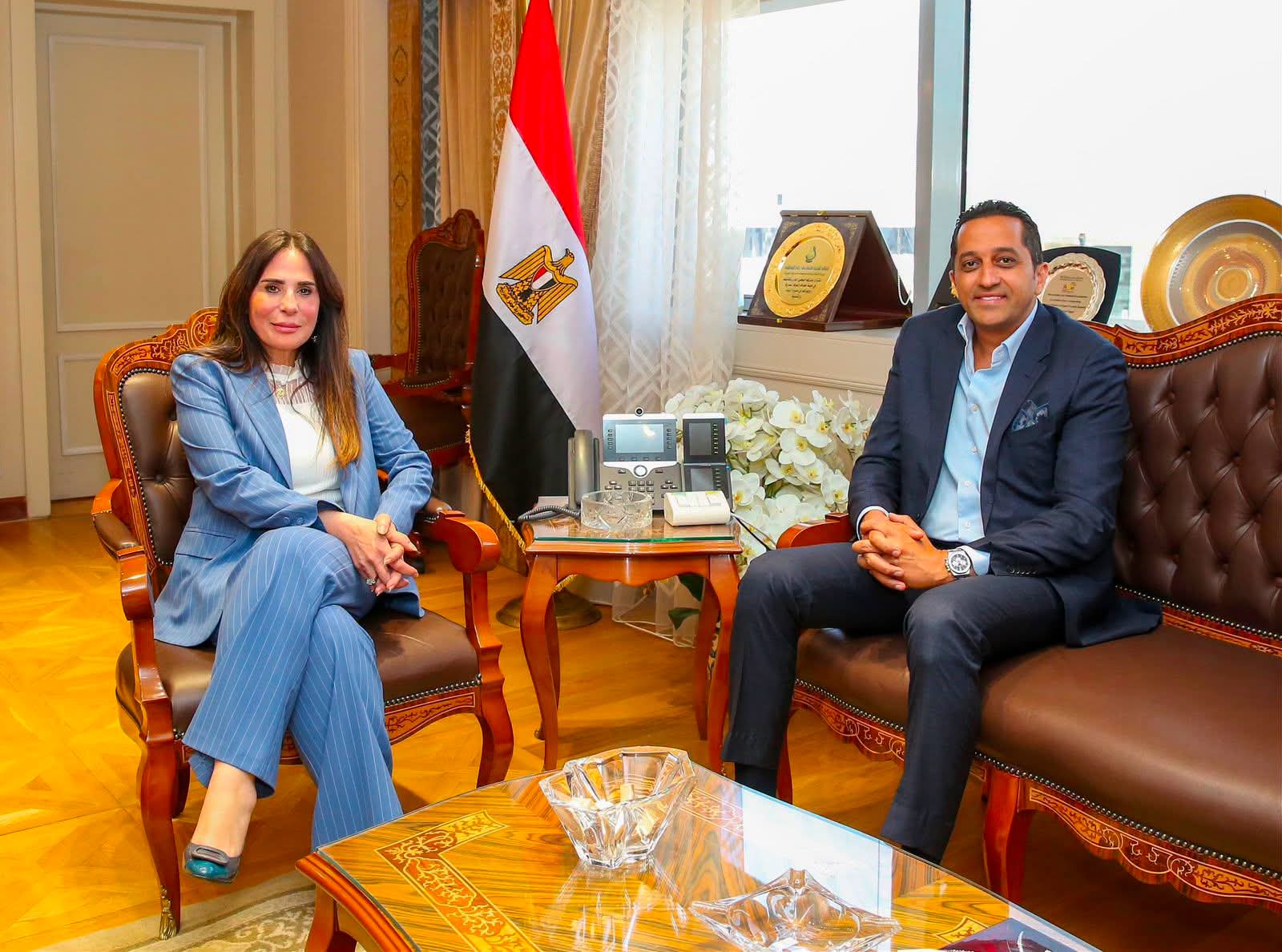 وزيرة الإسكان تبحث مع رئيس شركة كليلة لتنظيم المعارض والمؤتمرات فرص التعاون المشتركة