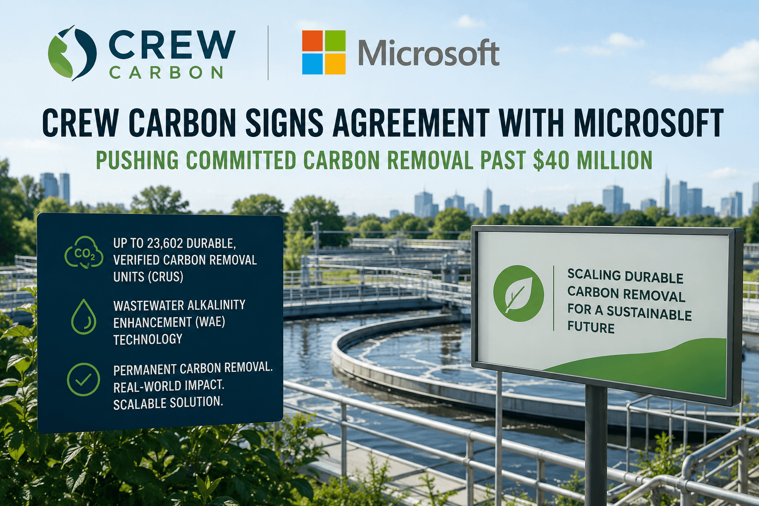 CREW Carbon-Microsoft deal pushes carbon removal commitments past $40 mln