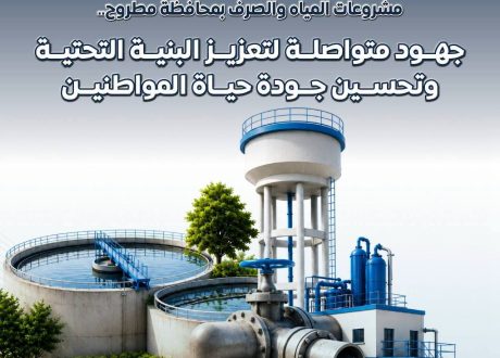 بالإنفوجراف.. مشروعات متكاملة للمياه والصرف تعزز البنية التحتية بمحافظة مطروح