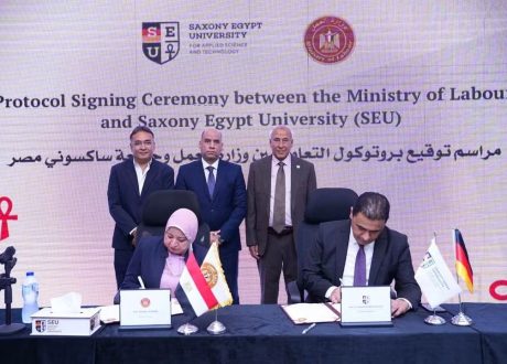 وزير العمل يفتح أبوابًا جديدة أمام الشباب للتأهيل لسوق العمل في الداخل والخارج بالتعاون مع جامعة ساكسوني مصر للعلوم التطبيقية والتكنولوجيا