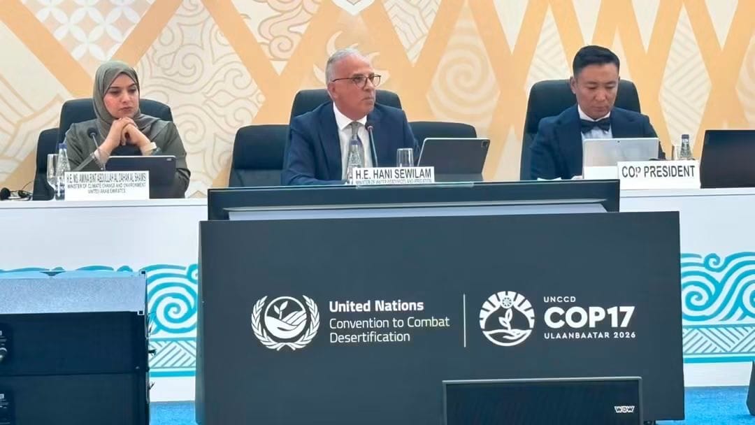 وزير الري يلقي كلمة مصر في الشق الوزاري لـ COP17 بمنغوليا..ويؤكد أهمية الإدارة المتكاملة للمياه والأراضي وحشد التمويل لمواجهة التصحر والجفاف