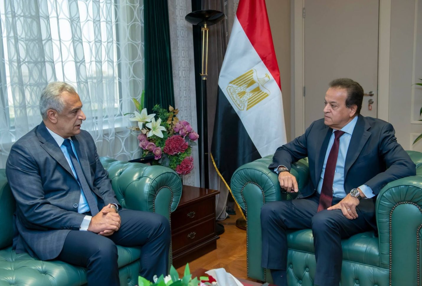 وزيرا الصحة والإنتاج الحربي يبحثان تسريع تنفيذ المشروعات الصحية القومية