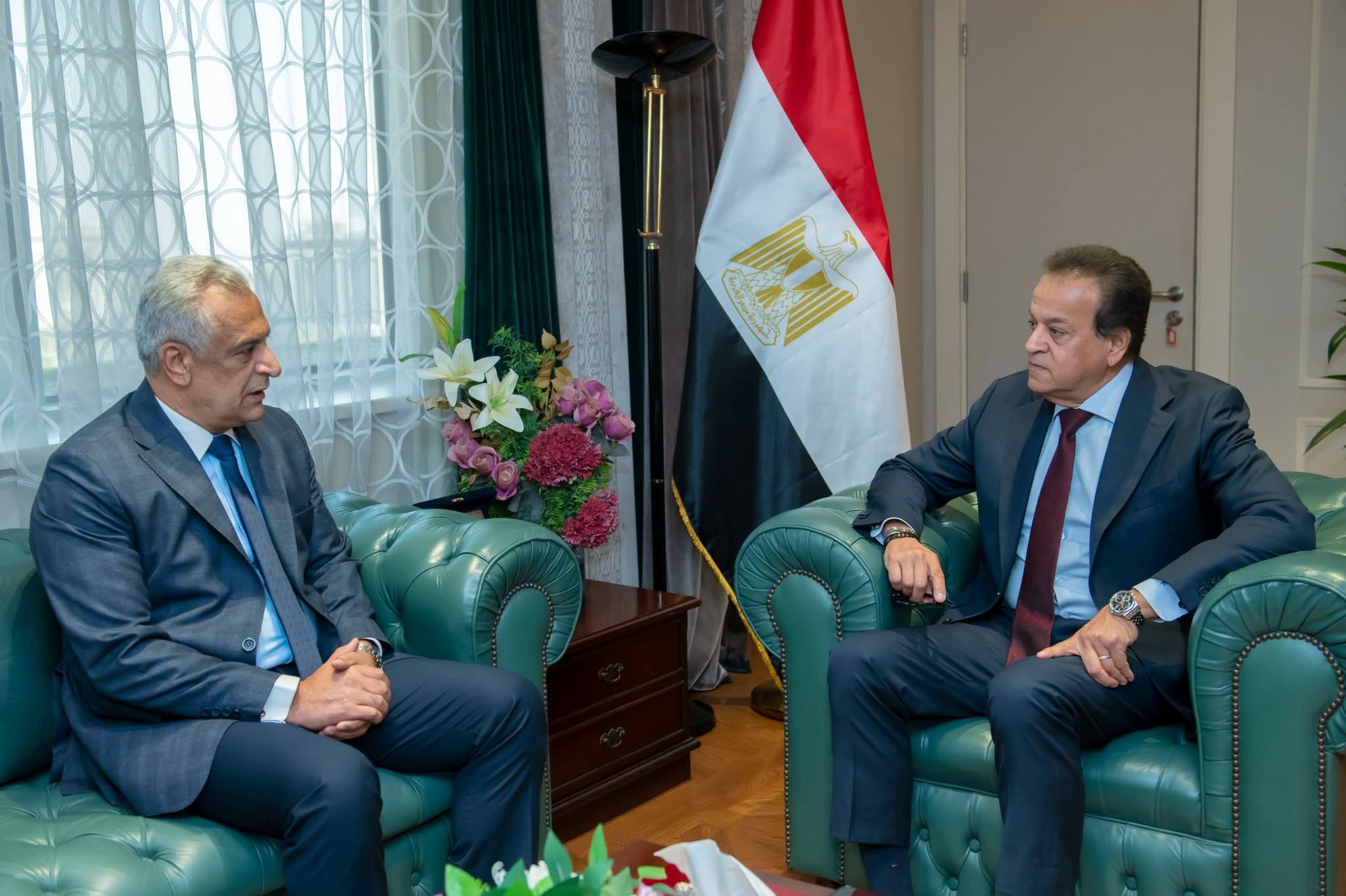 وزيرا الصحة والإنتاج الحربي يبحثان تسريع تنفيذ المشروعات الصحية القومية