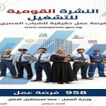 وزارة العمل تطرح 958 فرصة عمل جديدة في 12 محافظة.. والوظائف متاحة عبر 43 شركة خاصة